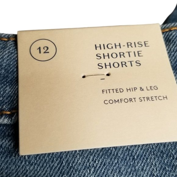 Universal Thread High Rise Cut Off Denim Shorts Medium Wash Dark Wash Set Of 3 - Picture 9 of 12